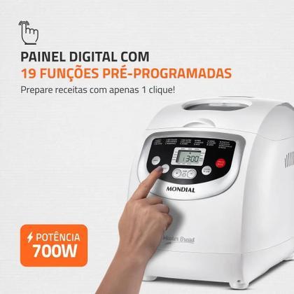 Panificadora Mondial Master Bread Npf-54 Branca — imagem 2 de 2