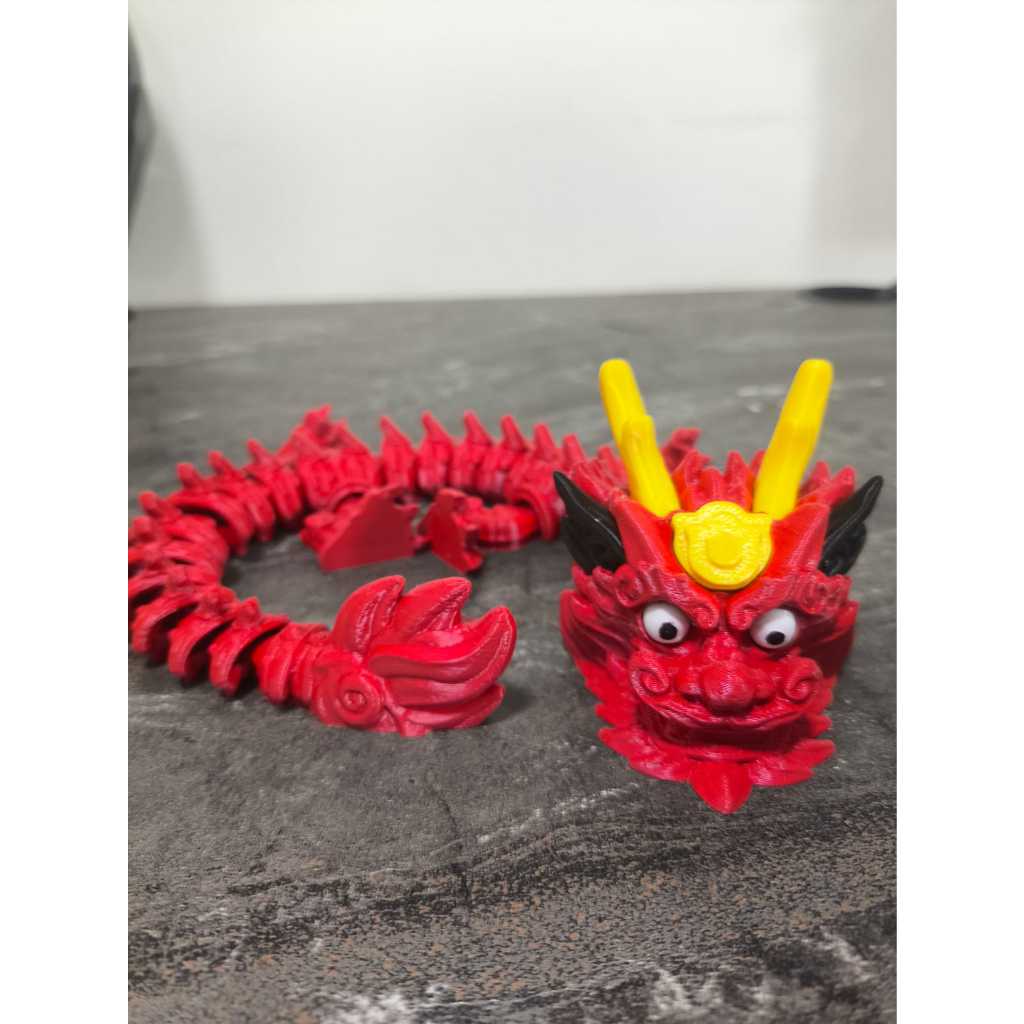 Dragão Oriental Articulado 3D - Dragão da fortuna