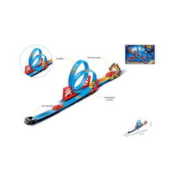 Pista de Corrida Infantil Speed Track Com Looping Duplo 14 peças - Zippy Toys