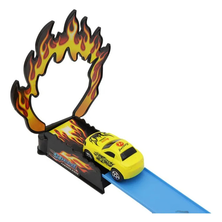 Pista de Corrida Infantil Speed Track Com Looping Duplo 14 peças - Zippy Toys — imagem 2 de 2