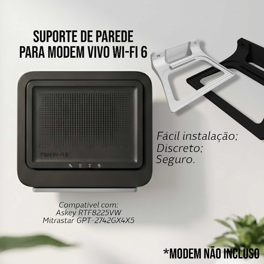 Suporte de parede para Modem Vivo Fibra 6 Wi-Fi Novo