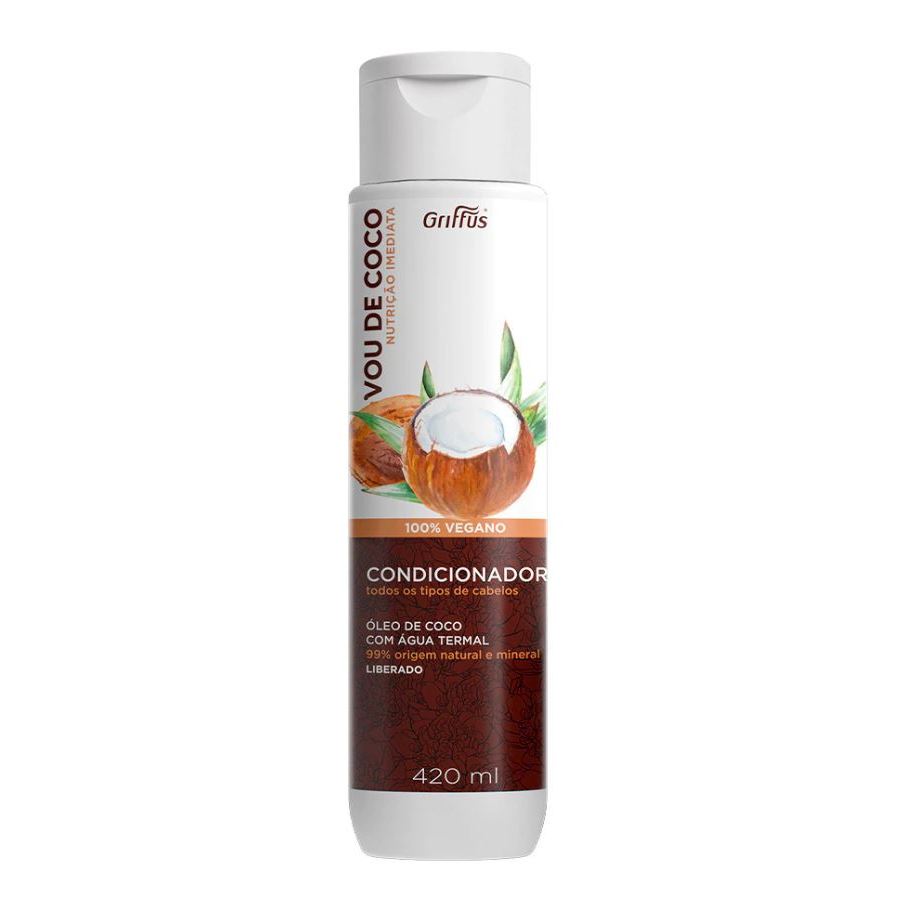 Condicionador Griffus - Linha Vegana Vou de Coco - 420ml