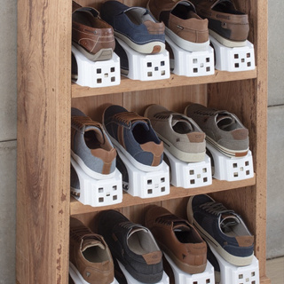 MEGA Kit 20 Organizadores de Sapato Duplo Antideslizante - Maximizador de Espaço Armário em Oferta na Shopee