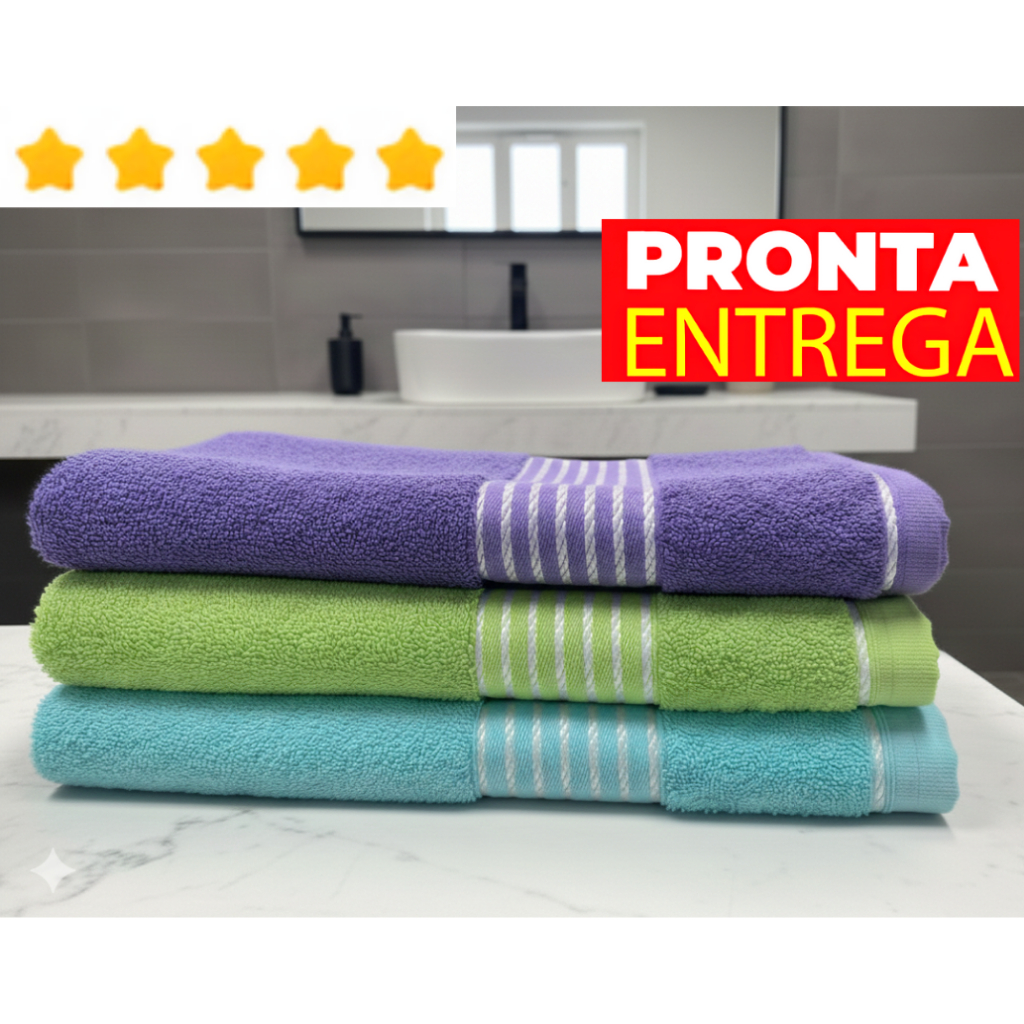 *QUEIMA DE ESTOQUE* KITS VARIADOS Toalha de Banho 500G Rosto Lavabo Pano de Copa 100% Algodão Promoção