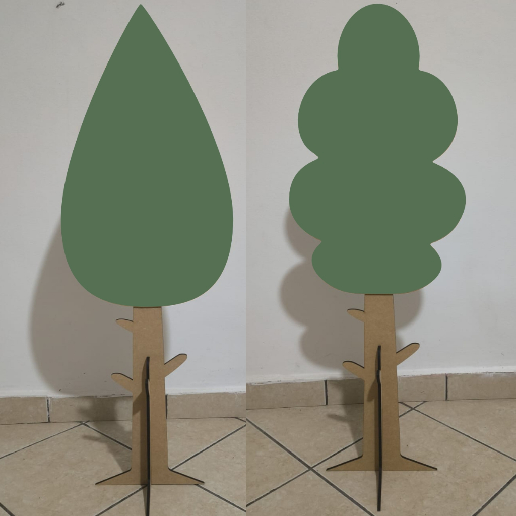 Árvore Verde 110cm de altura MDF Decoração Cenários Eventos Festas Pronta entrega!!Promoção
