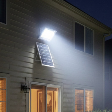Refletor 200w Placa Solar A Prova D'água LED Branco Frio 6500k Iluminação Jardim Controle Luz Forte