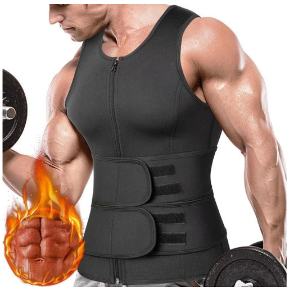 Cinta Abdominal Masculina Power Colete Ajustável Redutor D Cintura Sauna Queima Gordura Seca Barriga