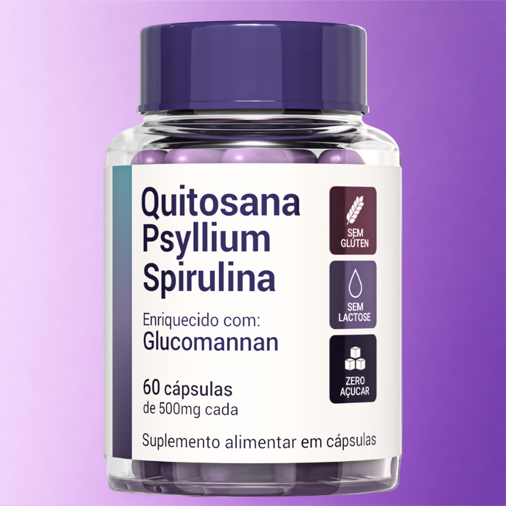QUITOSANA PSYLLIUM SPIRULINA 60 CÁPS - Envio Imediato em Oferta na Shopee