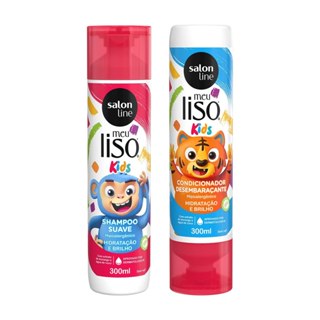 Kit Kids Shampoo e Condicionador Meu Lisinho Salada de Frutas Salon Line em Oferta na Shopee