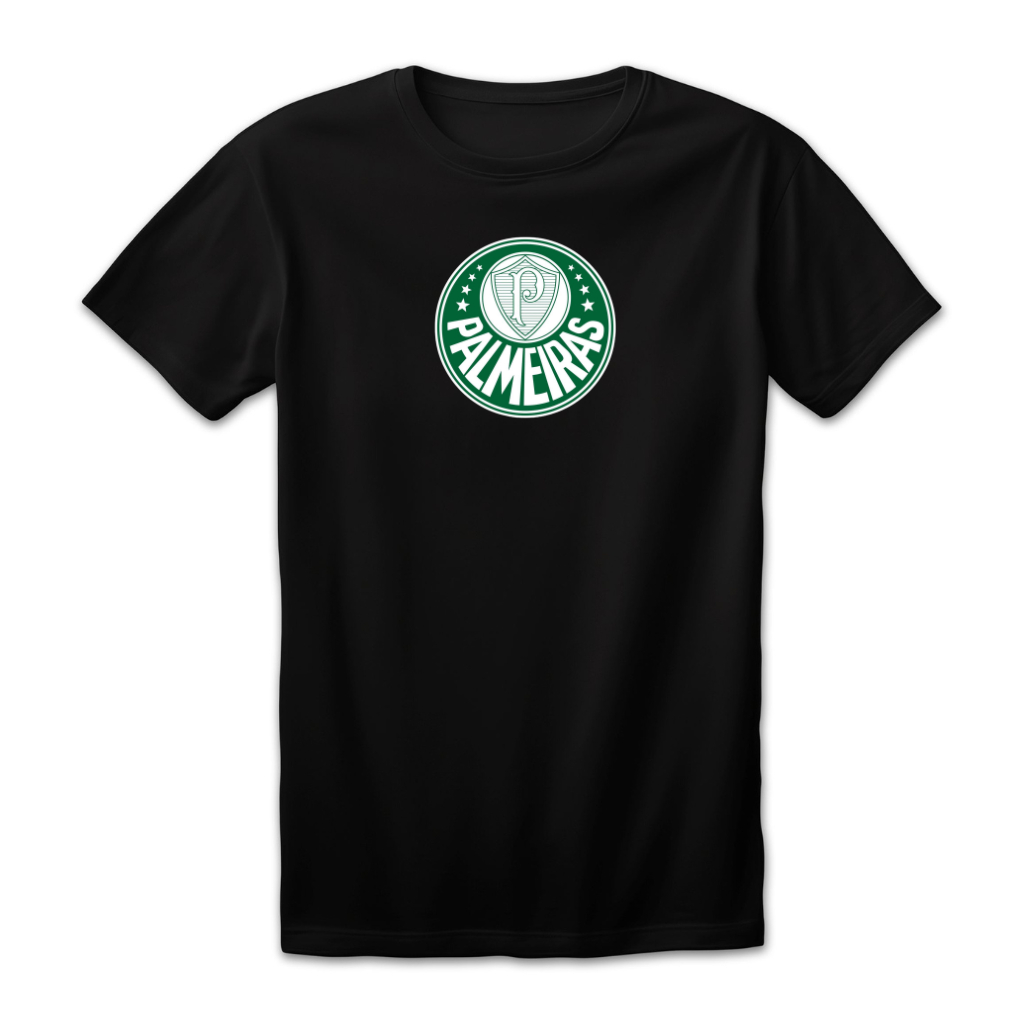 Camiseta Unissex Estampa PALMEIRAS Futebol Algodão Conforto Verão Estilo Casual Dia a Dia Promoção