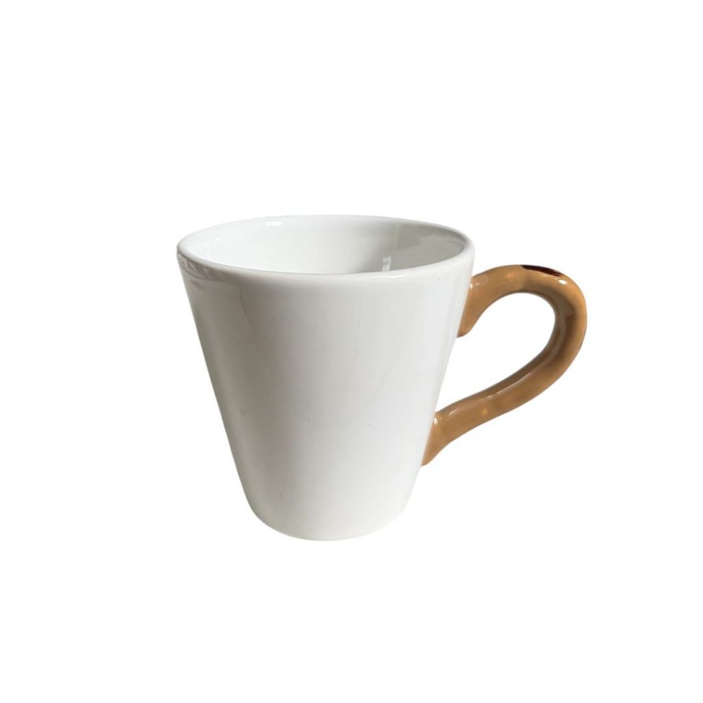 Xícara de Chá Tulipa Bambu Cerâmica Mesa Posta Café Da Manhã
