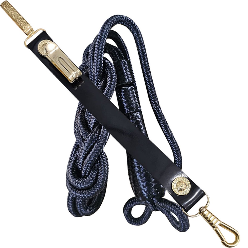 Afiador Preto + Guia Talim De Espada Dourado Fita Couro