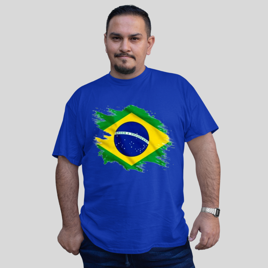 Camiseta Masculina Brasil Plus Size G1 Ao G5 do Brasil para Copa Eleição