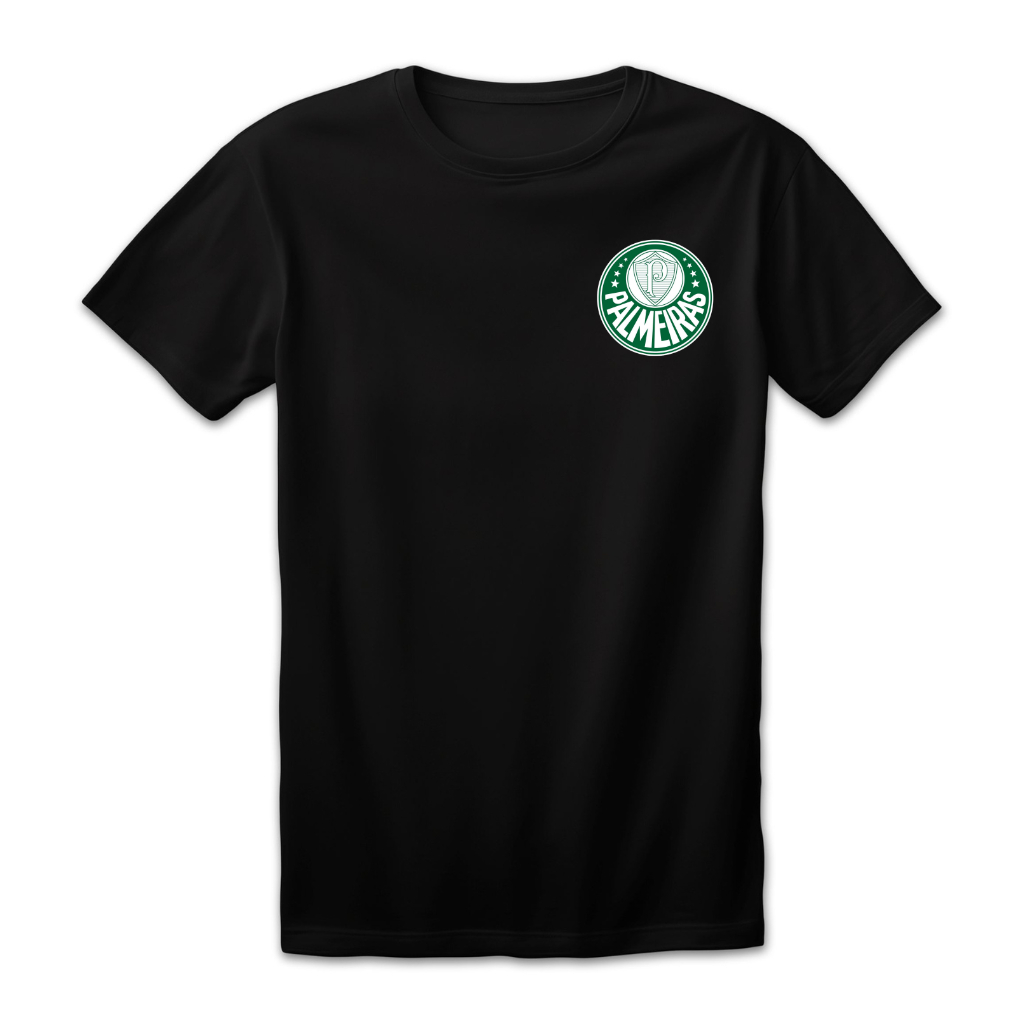 Camiseta Unissex Estampa Palmeiras Futebol Algodão Conforto Verão Estilo Casual Dia a Dia Promoção