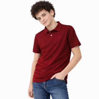 Camisa polo menino infantil juvenil algodão gola slim 7 cores 10 ao 16 em Oferta na Shopee
