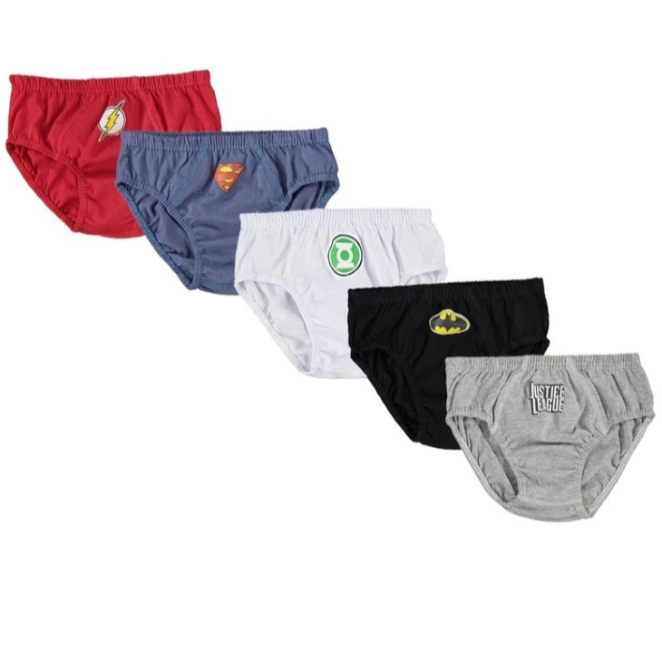 Kit 12 Cueca Slip Infantil Super-Heróis Super Macia Estampada