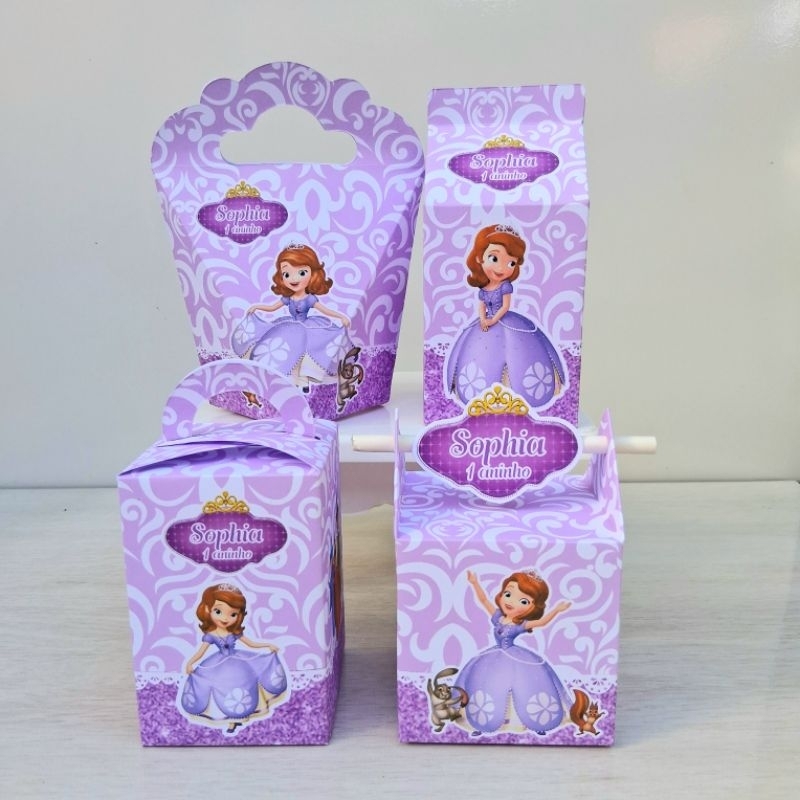 kit caixas Personalizada PRINCESA SOFIA/lembrancinha para festa de aniversário infantil/mimo