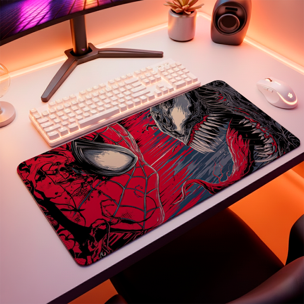 MousePad Speed Gamer Antiderrapante Bordas Costuradas Confortavel Sem Relevos Com Estampa De Vilão Contra Heroi