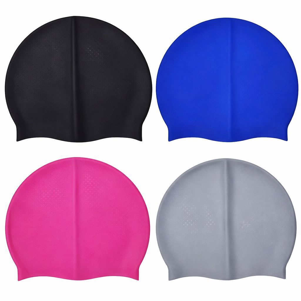 Touca de natação de silicone para cabelos volumosos TG