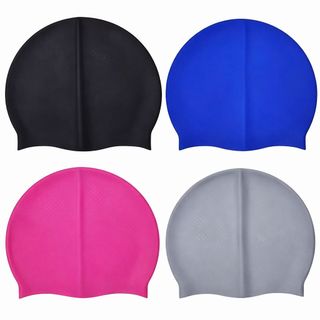 Touca de natação de silicone para cabelos volumosos TG