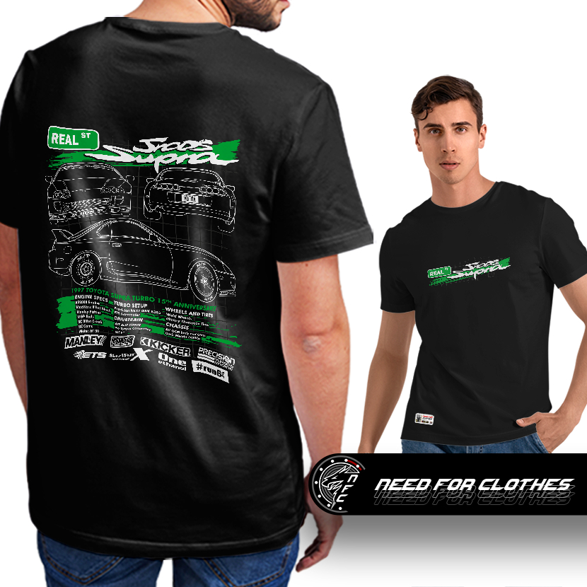 Camiseta Toyota Supra MK4 Turbo 2JZ JDM Real Street Street Racing Blueprint