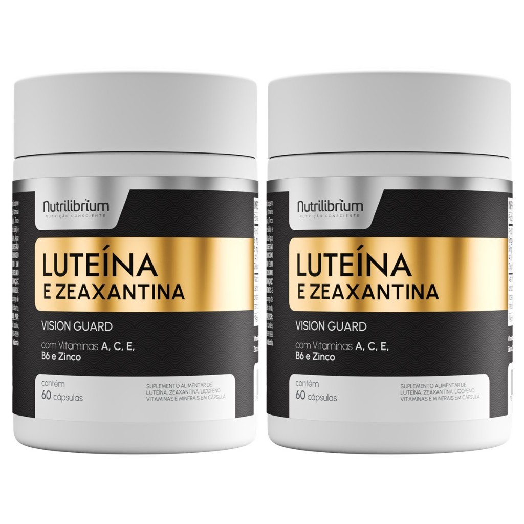 Kit 2x Luteína e Zeaxantina Vision Guard com Vit A 60 Caps Nutrilibrium em Oferta na Shopee