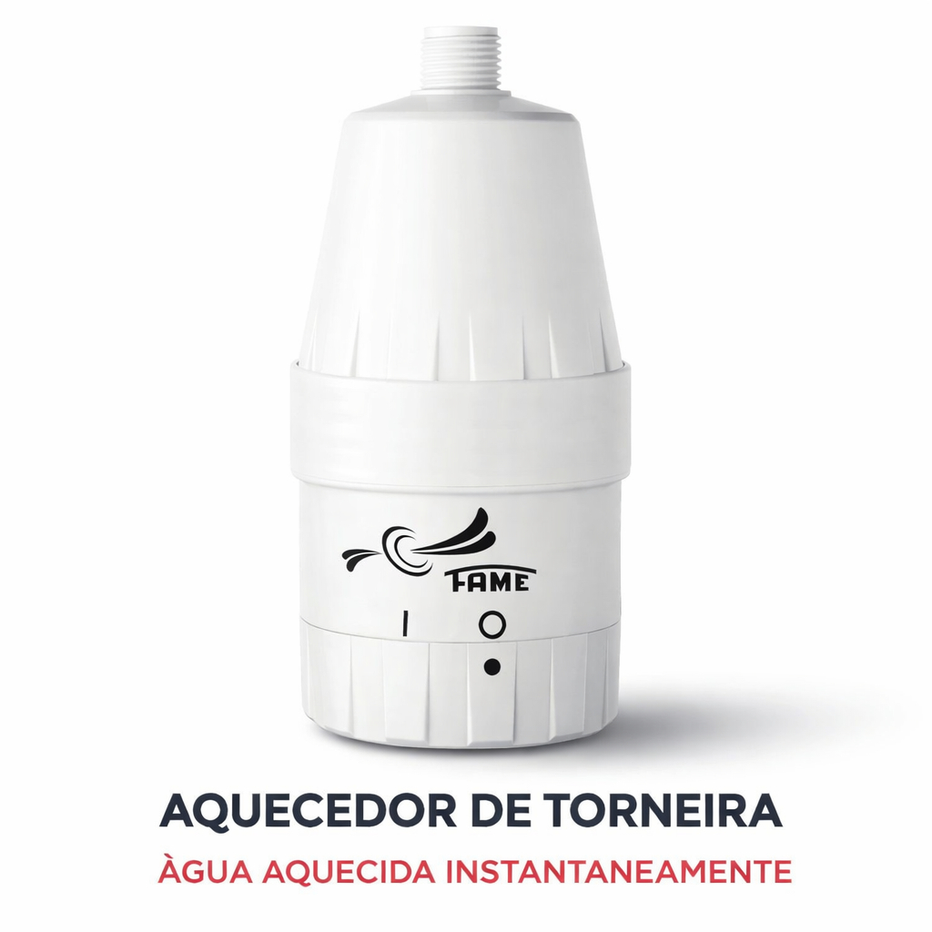 Aquecedor Elétrico Fame 220v 5400w Pia Lavatório Torneira Branco 220v