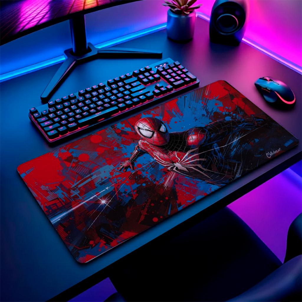 MousePad Speed Gamer Antiderrapante Bordas Costuradas Confortavel Liso Com Estampa The Amazing Spider-Man 8K