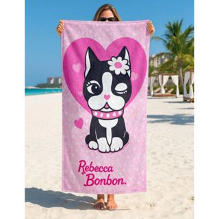 Toalha de Banho Praia Grande Temática Rebecca Bonbon 1,40x70cm em Oferta na Shopee