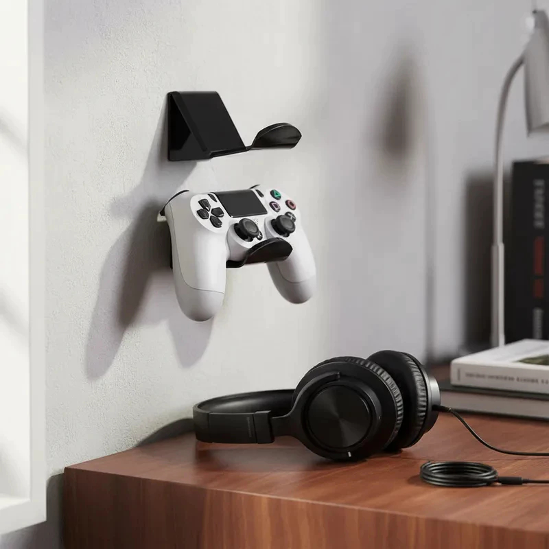 Suporte de Controle Video game de Parede Acrílico Autoadesivo PS5 PS4 PS3 Xbox Fone de Ouvido Jogo Decoração Nintendo