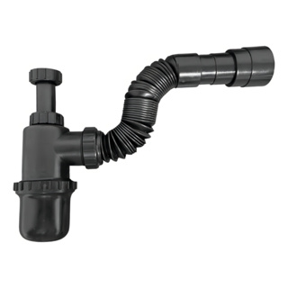 Sifão Sanfonado Universal Preto - Design Moderno e Versátil para Lavatórios e Banheiros em Oferta na Shopee