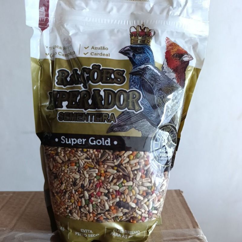 Sementeira Super Gold 4 em 1 (Azulão, Cardeal, Galo de Campina e Trinca Ferro) - Rações Imperador 500g