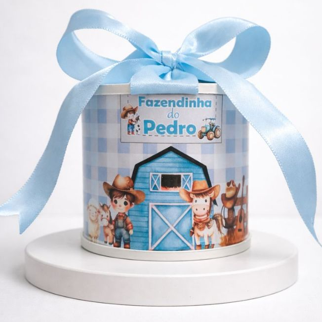 kit tubbolatas personalizadas FAZENDINHA MENINO.lembrancinha maternidade/aniversario/ festa