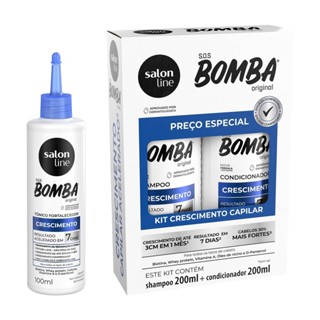 Kit SOS Bomba Original 200ml + Tônico Crescimento acelerado Salon Line em Oferta na Shopee