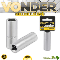 Soquete para Vela de Ignição 16 mm Encaixe 1/2" Premium Oferta Resistente Veículos Leves e Médios