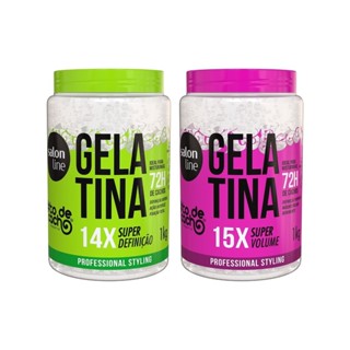 Kit Gelatina em dobro #todecacho Volume e Definição 1kg em Oferta na Shopee