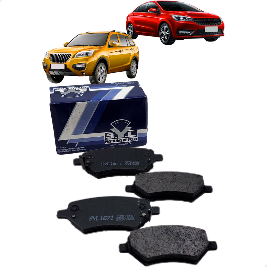 Pastilha De Freio Dianteira Cherry Arrizo 5 6 Cielo Tiggo 2 Lifan X60 2013-2022 SYL
