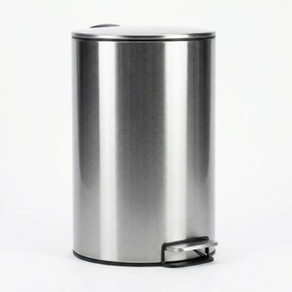 Lixeira Inox 12L Pedal Banheiro Cozinha Slim Powermaid Escovado Fechamento Suave Anti-Odor