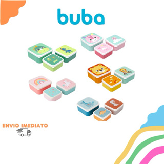 Kit 3 Potinhos Buba Zoo Infantil | Potes para Lancheira, Frutas e Papinhas, Livres de BPA em Oferta na Shopee