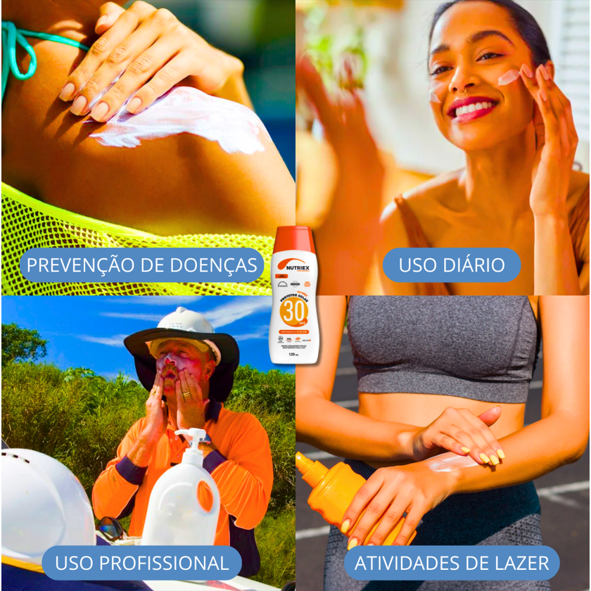 KIT 1 E 2 UNIDADES DE PROTETOR SOLAR PROFISSIONAL FATOR 30 NUTRIEX COM OIL FREE EXPOSIÇÃO AO SOL