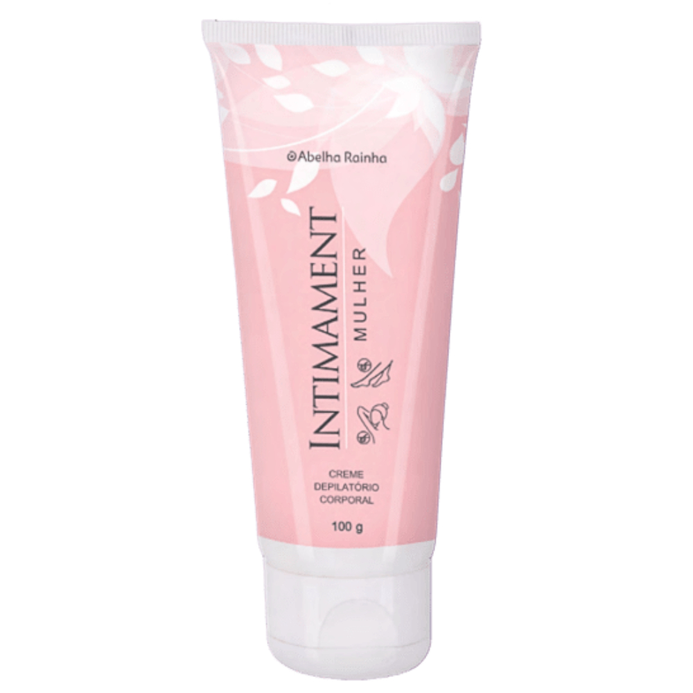 Creme Depilatório Corporal Remoção de Pelos Sem Dor e Pele Suave 100g Abelha Rainha Intimament