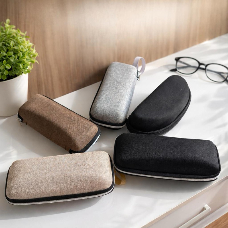 Kit 2 Estojo para Óculos de Sol Case Grau com Ziper Resistente Feminino Masculino Grande Rigida