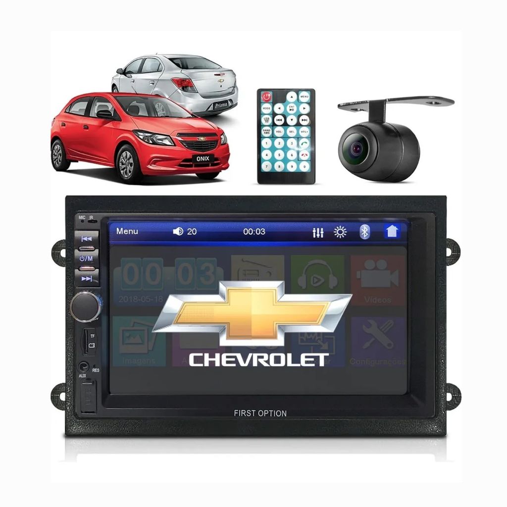 Kit Multimídia Onix Prisma Joy Spin 7 Pol Carplay Andriodauto Usb Sd Bt Fm - 7810hcpaa Firstoption