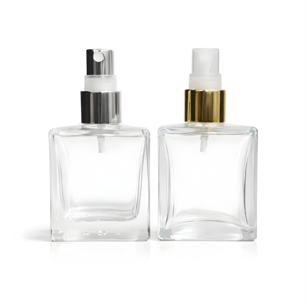 Kit 10 e 20  Frascos de Vidro Cubo 50ml para Perfume Rosca 18 com Spray Frasco Vidro Perfume Atacado em Oferta na Shopee