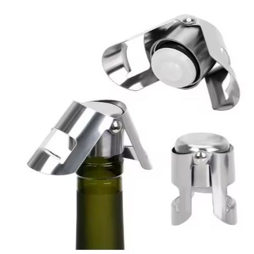 Tampa Inox Premium para Vinho e Espumante - Vedação de Alta Pressão Conserva Gás e Sabor em Oferta na Shopee