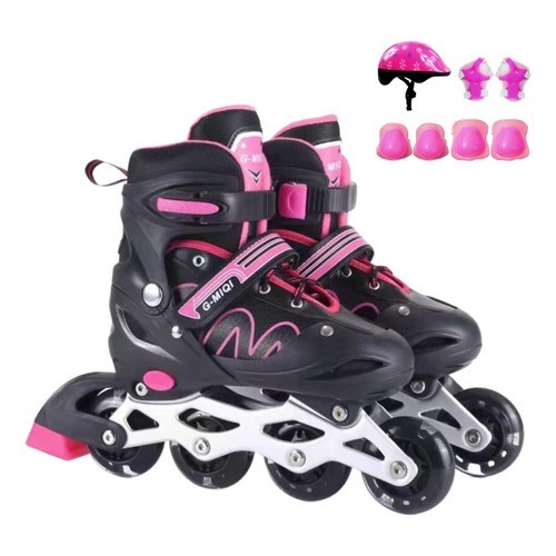 Patins roller in laine Rosa Com Kit Proteção