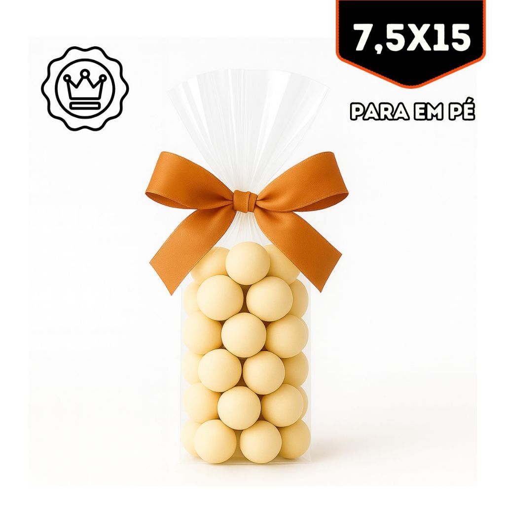 Saquinho Sanfonado 7,5x15 Premium – Para em Pé – Com 250 UN - Pipoca Gourmet, Doces, e Cookies  – C4 Embalagem em Oferta na Shopee
