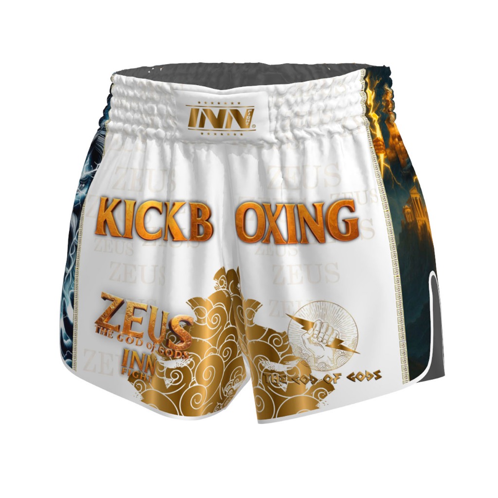 Short Muay Thai Kick Boxing Tailandês Deuses Zeus Inn Fight