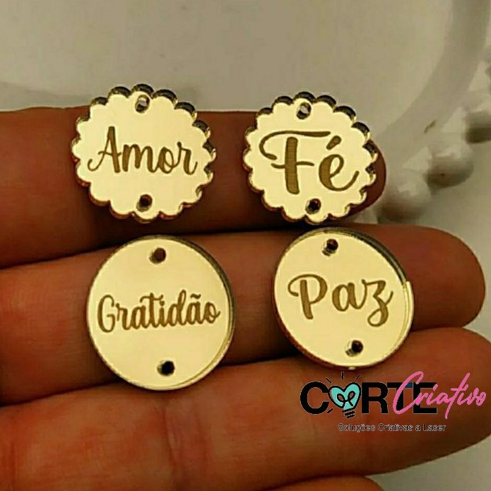 Kit 30 Unidades TAG Gratidão/Fé/Amor/Paz REF:ADI em Oferta na Shopee