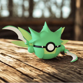 Pokebola Scyther – Impressão 3D • Colecionável • PLA Biodegradável • Alta Qualidade - Pokemon